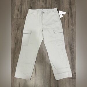 7 For All Mankind Cargo Logan In Bull Denim Pale Grey NWT SZ 32